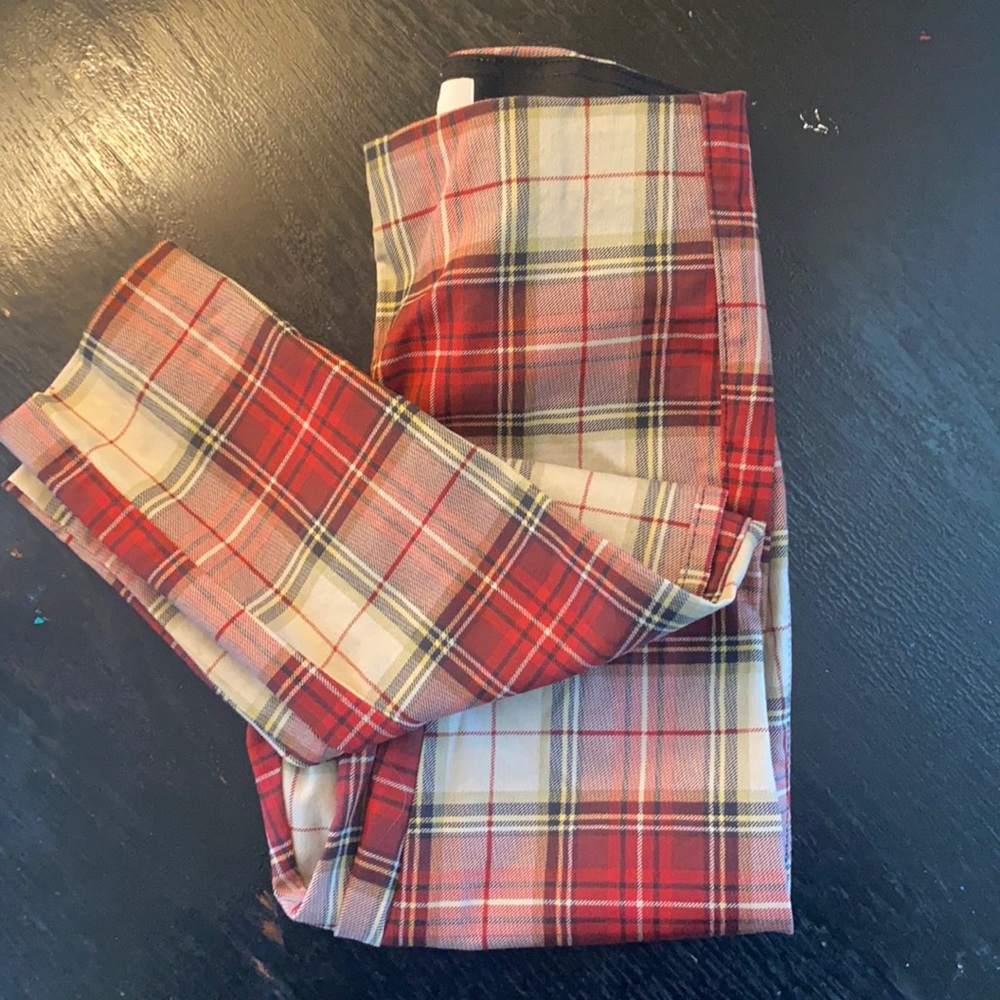 H&M Plaid skinny stretch pants Size 4